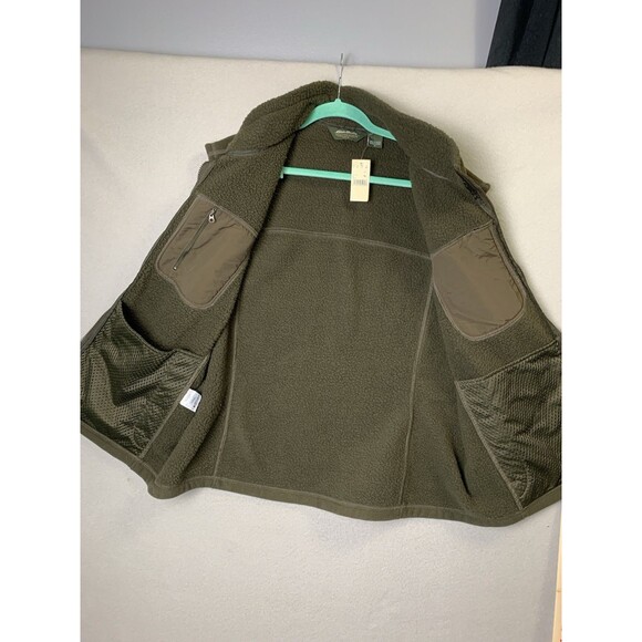 Eddie Bauer Vest Mens Size XL Brown Full Zip Ribbed Outdoor Fleece Pockets - Picture 7 of 10